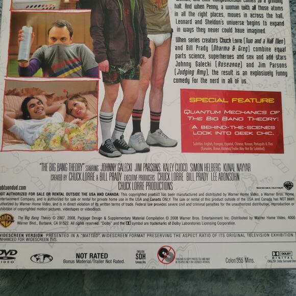 The Big Bang Theory – Season 1 DVD (Complete First Season) Excellent pre-owned - Picture 7 of 7